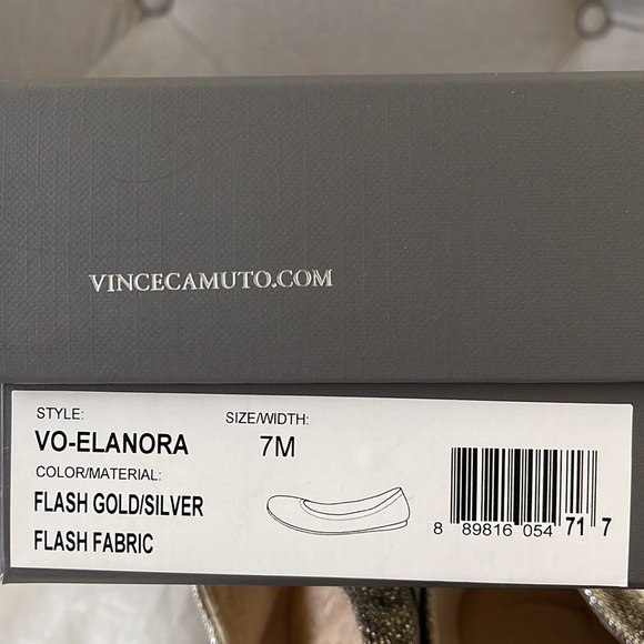 Vince Camuto Elanora Flats Woman Shoe Size 7 Flash Gold/Silver - Picture 9 of 9